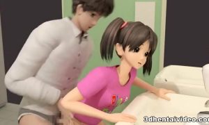  » Exciting Sex In 3D Hentai Toilet